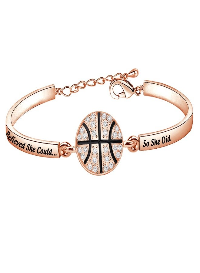 Lywjyb Birdgot Basketball Gift She Believed She Could So She Did Inspirational Gift For Basketball Player (Basketball br RG) - Image 1