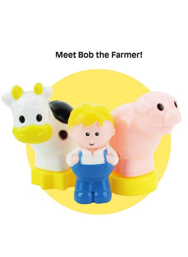 BOLEY Boley My First Farm Play Set - 6 Piece Green Tractor with Trailer, Farmer Figurine, and Farm Animal Toys for Toddlers - Perfect for Kids Learning and Play! - Image 4