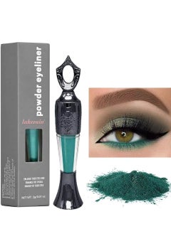lakerain Powder Eyeliner 100% Natural Plant Formula Powder Eyeliner Easily Removed Eye Makeup Natural Eyeliner Last for All Day Long Lasting Dry Powder Eyeliner Green 04  - Image 1