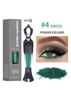 lakerain Powder Eyeliner 100% Natural Plant Formula Powder Eyeliner Easily Removed Eye Makeup Natural Eyeliner Last for All Day Long Lasting Dry Powder Eyeliner Green 04  - Image 2