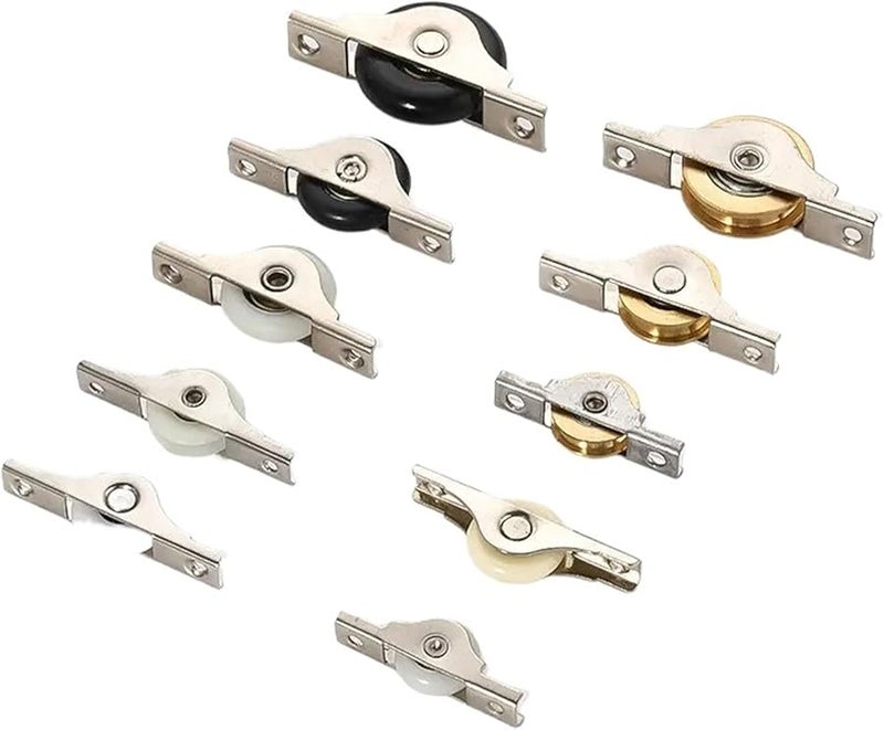 4 قطع A4 بكرة باب منزلقة خزانة مطبخ حمام نافذة عجلة بكر - Image 1