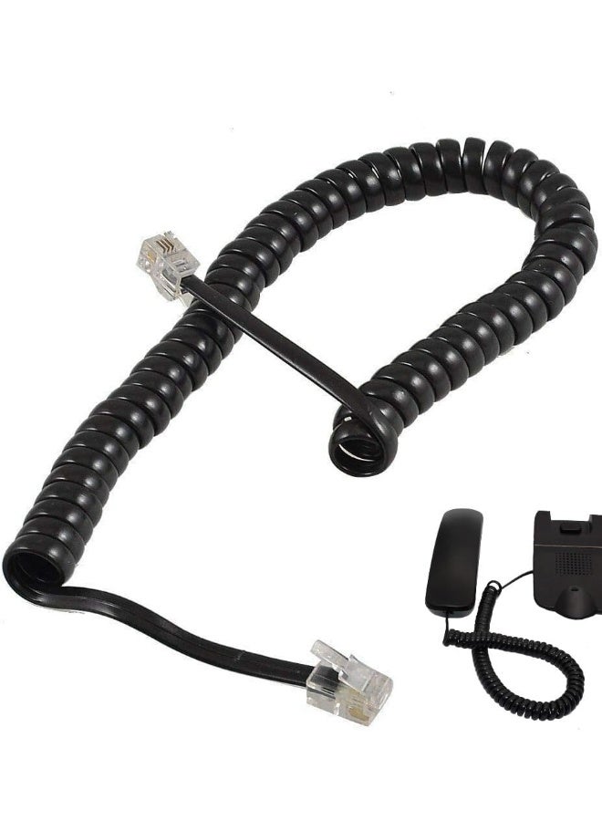 melfi Melfi 4C 2Meter Spring Type Telephone Cord Cable Line Wire  - Image 1