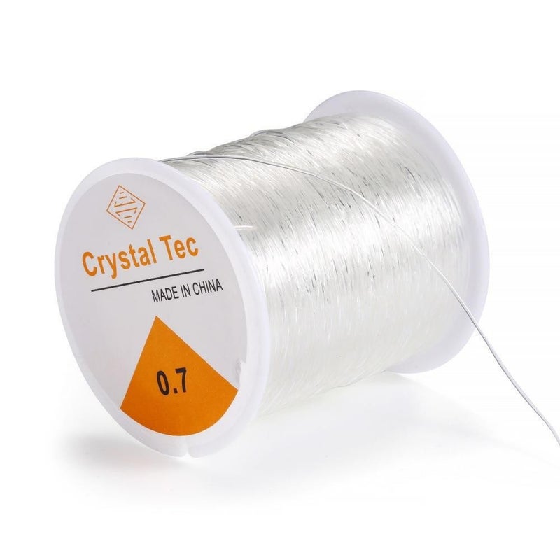 Generic Crystal Stretch Fishing Line Transparent White Stretch Line Jewelry Buddha Bead Line diy Jewelry Jewelry Beaded Bracelet Material 0.7mm thick 