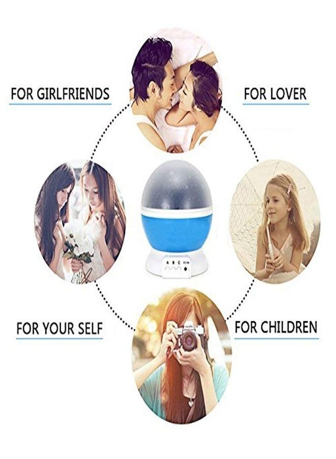 Bletilla Star Rotating 360 Degree Moon Night Light Lamp Projector with Colors and USB Cable, Lamp for Kids Room Night Bulb (Multicolor), Pack of 1 - Image 5