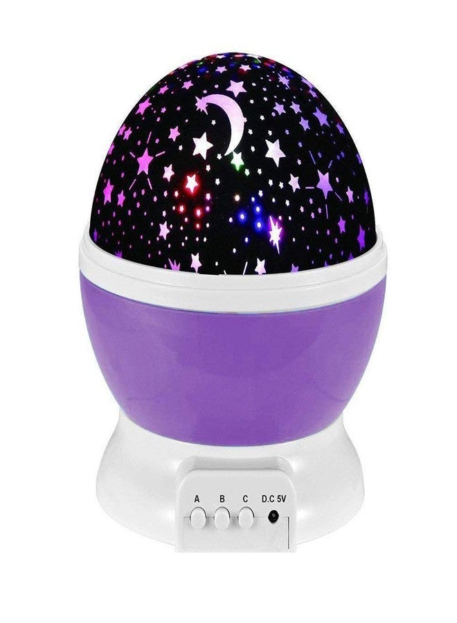 Bletilla Star Rotating 360 Degree Moon Night Light Lamp Projector with Colors and USB Cable, Lamp for Kids Room Night Bulb (Multicolor), Pack of 1 - Image 2