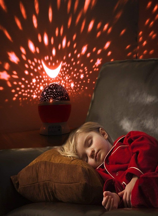 Bletilla Star Rotating 360 Degree Moon Night Light Lamp Projector with Colors and USB Cable, Lamp for Kids Room Night Bulb (Multicolor), Pack of 1 - Image 3