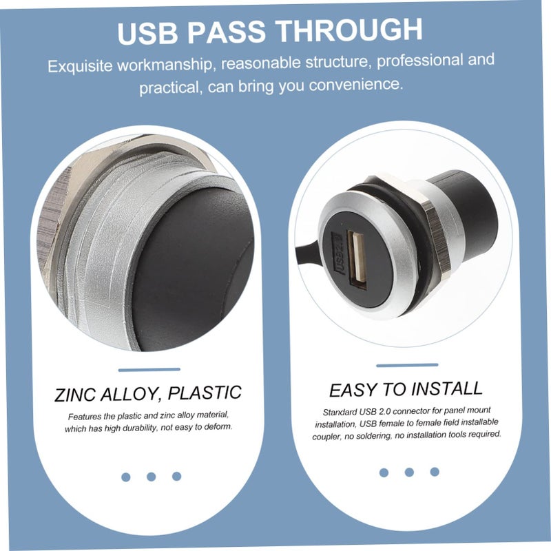 USB C Pass Through Coupler Flush Mount Connector for Charging and High Speed Data Transfer - Image 5