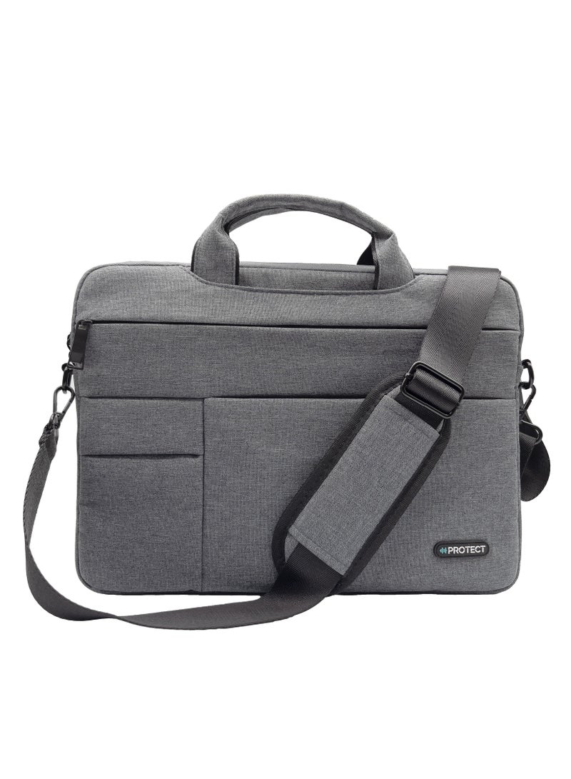 PROTECT 15-Inch Laptop Bag – Fits Up to 16-Inch Laptops and MacBooks – Water-Resistant Premium Fabric – Top Loader Design | BLT15.5GRY - Image 1