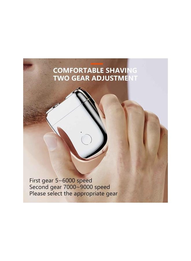 silvercnc - USB Rechargeable Electric Shaver Mini Portable Face Cordless Shavers Wet & Dry Small Size Machine Shaving For Men - Image 1