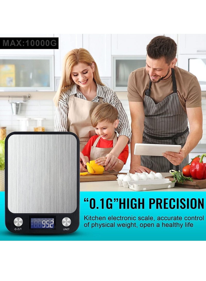 جونيس مطبخ مقياس رقمي متعدد الوظائف مقياس الغذاء ، لمسة زر ، شاشة LCD رقيقة جدا ، 11lb / 5kg ، 22lb / 5kg ، - Image 2