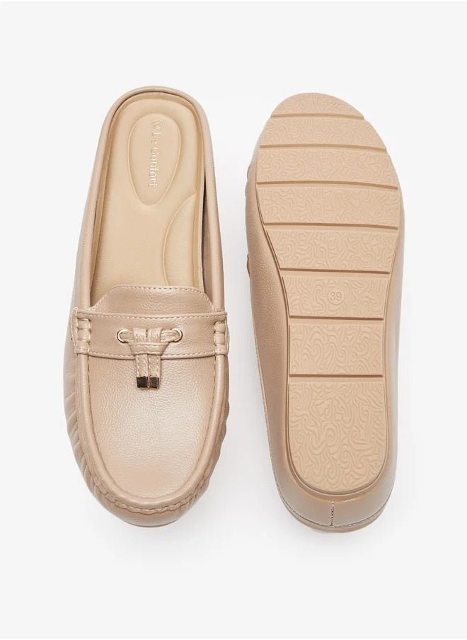 لو كونفورت Lace Detail Slip-On Mules