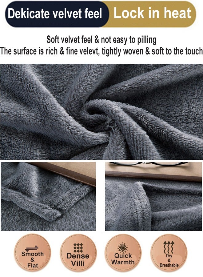 ZCM-HAPPY Plain Velvet Blanket for Air Conditioning and Winter Bliss - Ideal for Home, Travel, and More (200x230cm) - Image 2