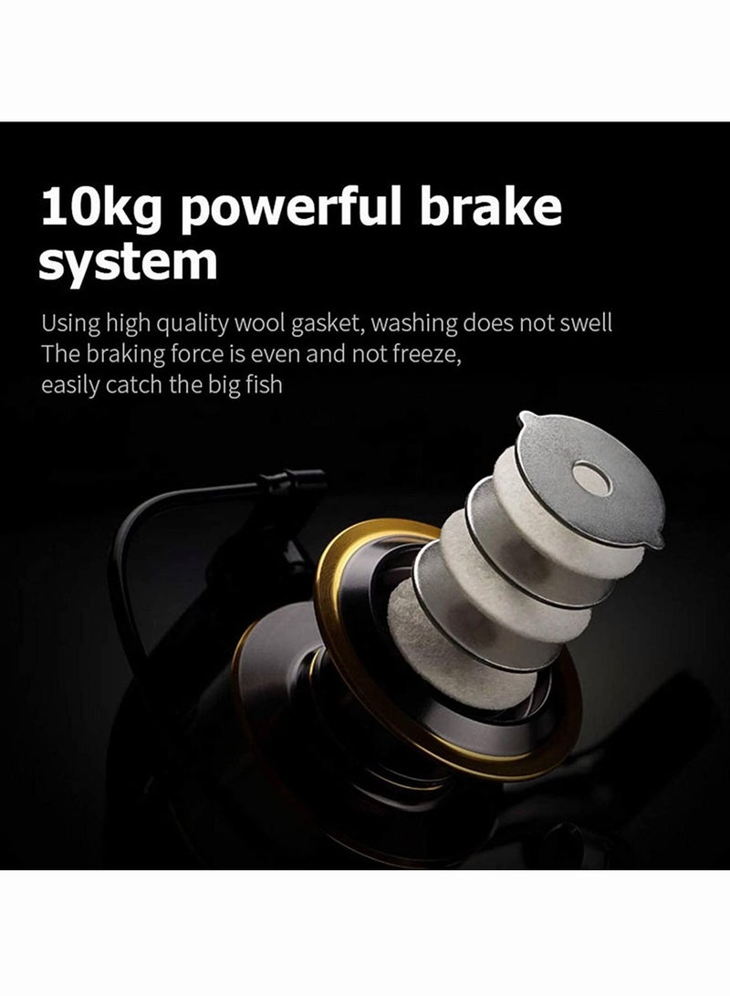 Generic Fishing Reel Fishing Reel All Metal Spool Spinning Reel 10KG Max Drag Stainless Steel Handle Line Spool Saltwater Fishing For Saltwater or Freshwater ( Size : 7000 Series)  - Image 4