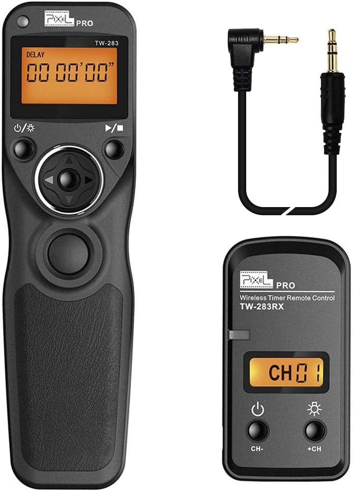 Pixel TW-283 E3 Wireless Shutter Release Remote Control Compatible for Canon Eos R6 R8 RP XT XTi XS XSi T1i T2i T3 T3i T4i T5 T5i T6i T7i T8i 1300D 1100D 1000D 550D 500D 450D 400D 350D 300D 90D - Image 1
