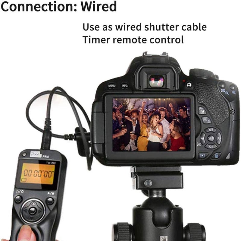 Pixel TW-283 E3 Wireless Shutter Release Remote Control Compatible for Canon Eos R6 R8 RP XT XTi XS XSi T1i T2i T3 T3i T4i T5 T5i T6i T7i T8i 1300D 1100D 1000D 550D 500D 450D 400D 350D 300D 90D - Image 4