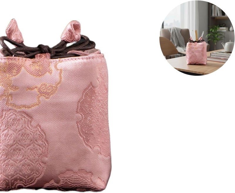Tea Storage Bag for Tea Set Accessories - Drawstring Tea Bag for Travel and Home Use - Image 4
