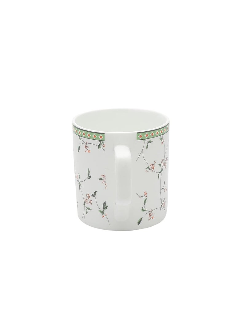 JCPL Fine Ceramic TeaCoffee Mugs Set of 6180 ml Each Green Floral Cups 6 Pcs - Image 4