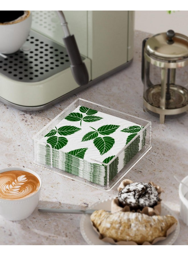 MaxGear Acrylic Cocktail Napkin Holder for Table, Clear Guest Towel Holder, Beverage Buffet Paper Napkin Caddy for Bar, Party, Dinner, Kitchen & Dining Room, Bathroom, 5.5 x 5.5 inches - Image 2