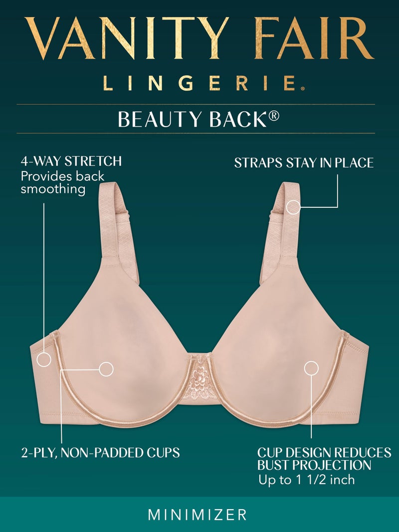 Vanity Fair Women's Beauty Back Smoothing Minimizer Bra (36C-42H), Sheer Quartz, 42H - Image 4