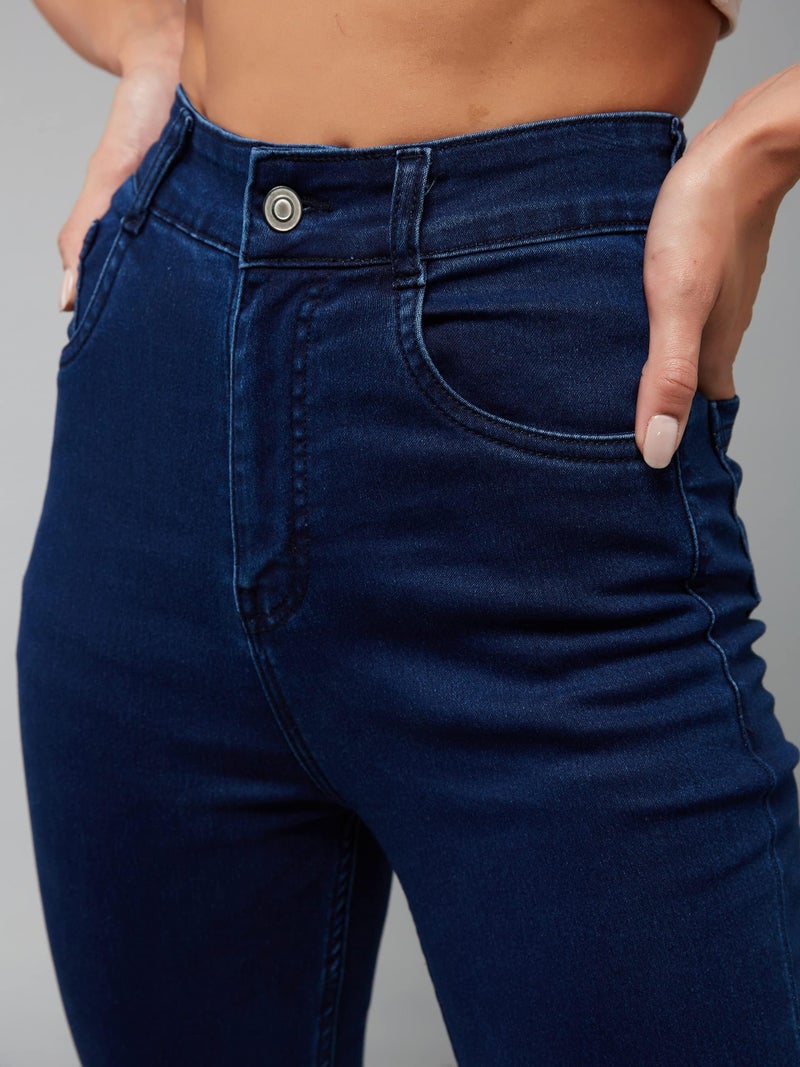 Miss Chase Women's Skinny Fit High/Mid Rise Regular Length Stretchable Denim Jeans (MCSS21DEN99-38-320-38, Presidential Blue, 38) - Image 5