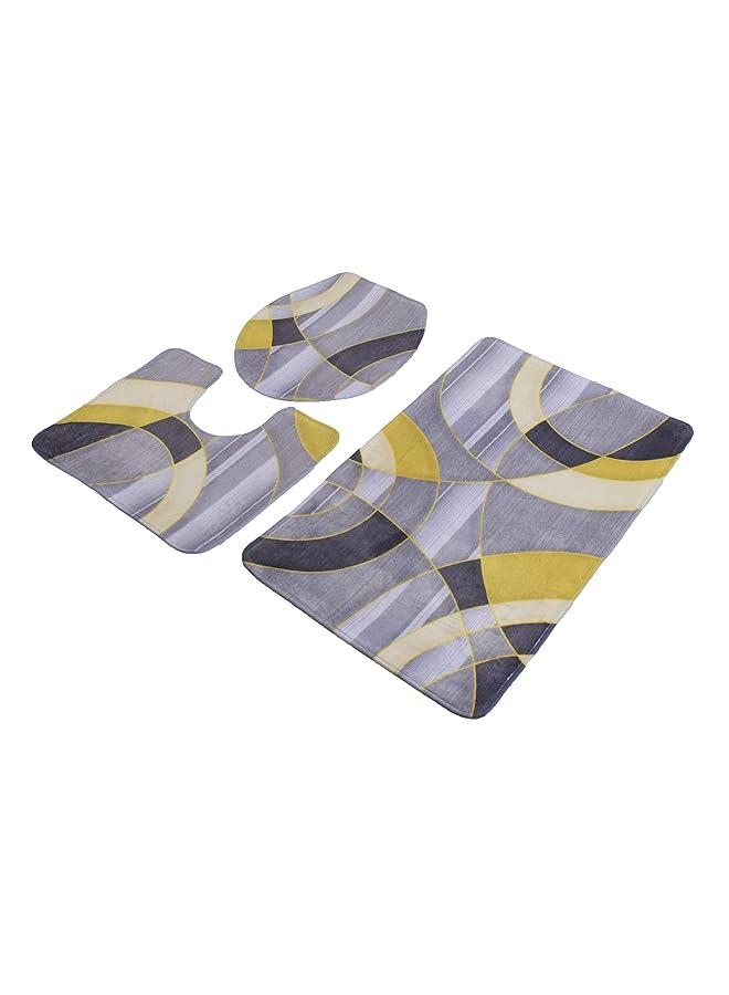 هوم كونسيبت 3 مجموعات من سجادة حمام مضادة للانزلاق + غطاء مرحاض + سجادة حمام - Image 3