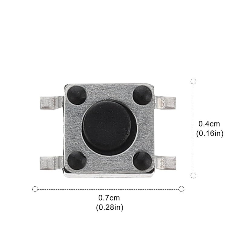 100pcs Momentary Tactile Push Button Switch Set, Circuit Micro Tact Switch Replacement for Electronic Projects, Compact 12x12mm Industrial Control Components - Image 2