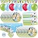 Unique Bluey Birthday Decorations and Party Supplies Serves 16 Guests Bluey Party Decorations Banner Tablecloth Balloons Plates and Napkins Sticker Officially Licensed - Image 3