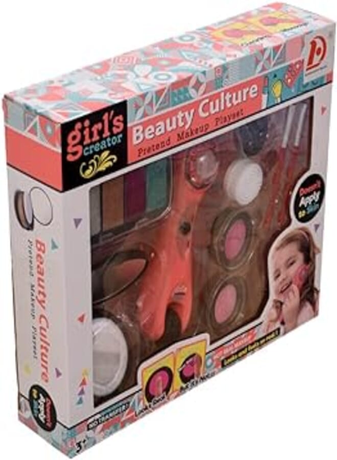 Generic Plastic Makeup Playset With Cleaning And Massage Tool For Girls - Multi Color