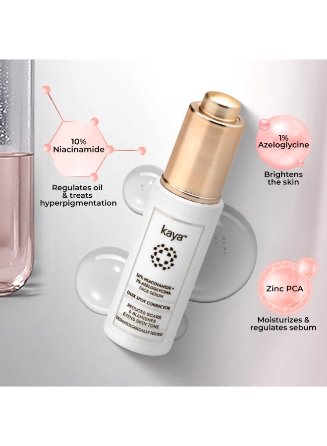 kaya Clinic 10% Niacinamide + 1% Azeloglycina Face Serum, Dark Spot Corrector, Fights Acne For Unisex Of All Skin Type, 30ml - Image 4