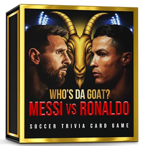 SOCCER IQ Messi vs Ronaldo Soccer Trivia Card Game Soccer Cards 20252026 Best Soccer Gift for Boys Whos Da Goat - Image 1