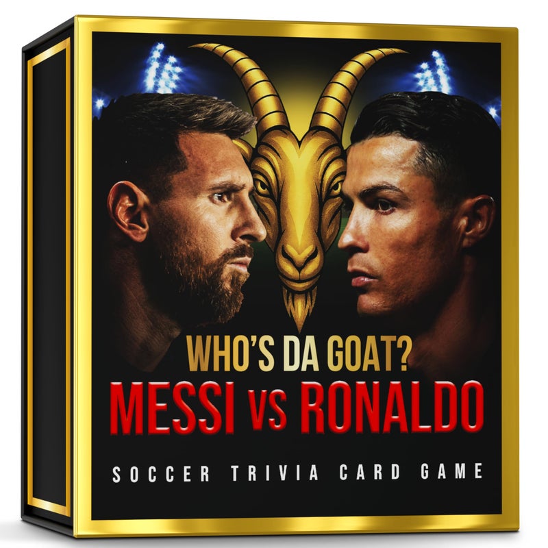 SOCCER IQ Messi vs Ronaldo Soccer Trivia Card Game Soccer Cards 20252026 Best Soccer Gift for Boys Whos Da Goat - Image 2