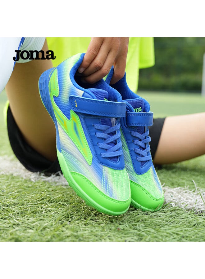 Joma Soccer Shoes Tf Turf Cleats For Youth, Children, Elementary School Students, Non-slip, Wear-resistant, Breathable Football Training Shoes, Fluorescent Green, Size 28 - Image 1