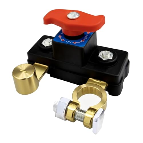 Flavizo Car Battery Cut Off Switch | 12V/24V Power Disconnect Rotary Knob | High Conductivity (Check Terminal Size & Cable Slack) - Image 1