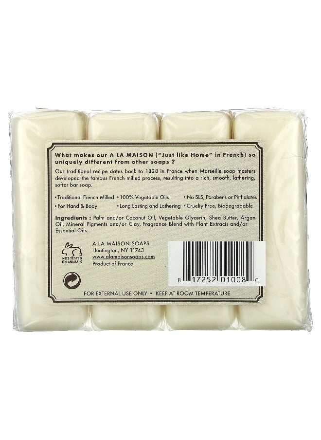 A La Maison De Provence A La Maison de Provence, Hand & Body Bar Soap, Oat Milk, 4 Bars, 3.5 oz (100 g) Each  - Image 2