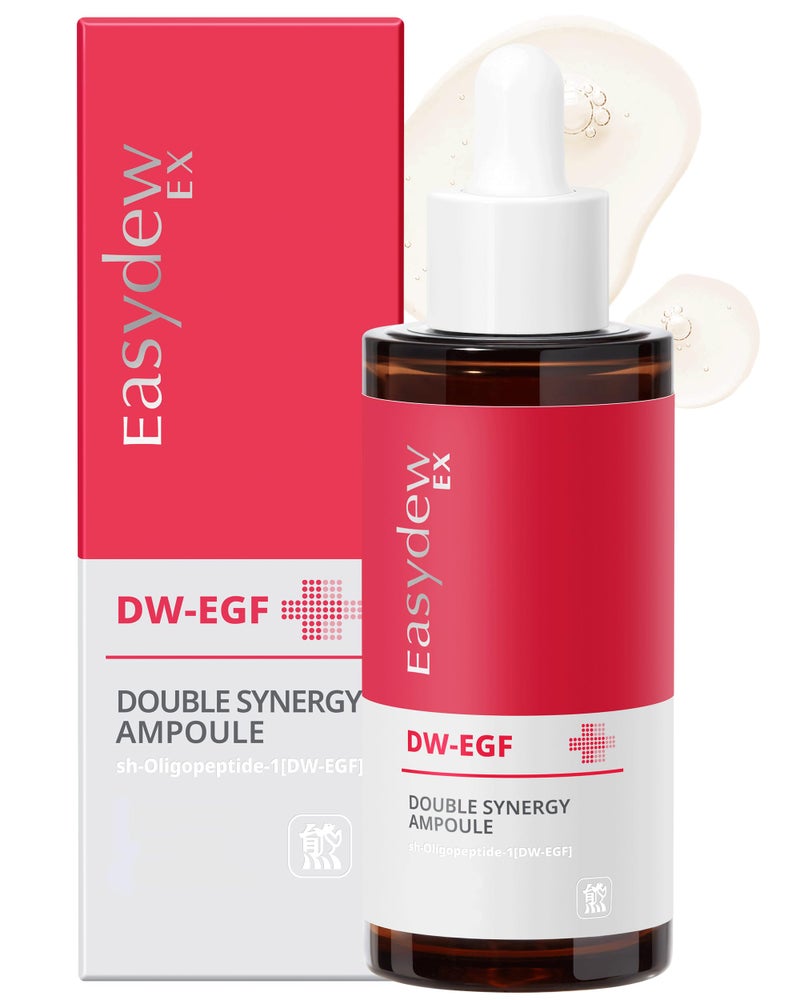 EASYDEW DW-EGF Peptide Double Synergy Ampoule - Intensive Moisturizing Face Serum with Hyaluronic Acid, Ceramide, Bakuchiol - Firming, Moisture Glow Skin for Rough Skin, 1.69 fl.oz. - Image 1