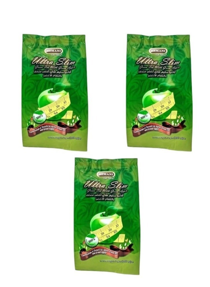 HEMANI Green Tea With Green Apple 3 in 10 bags