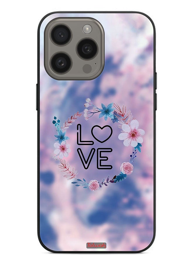Tolwak Apple iPhone 15 Pro Protective Case Cover Love In Flowers Ring Art - Image 2
