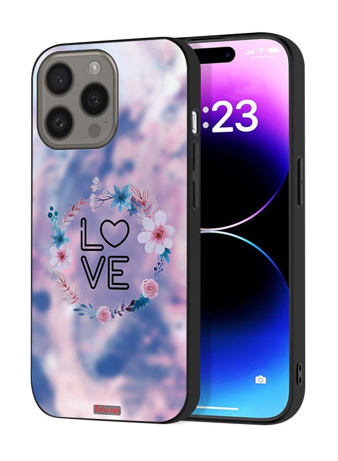 Tolwak Apple iPhone 15 Pro Protective Case Cover Love In Flowers Ring Art - Image 1