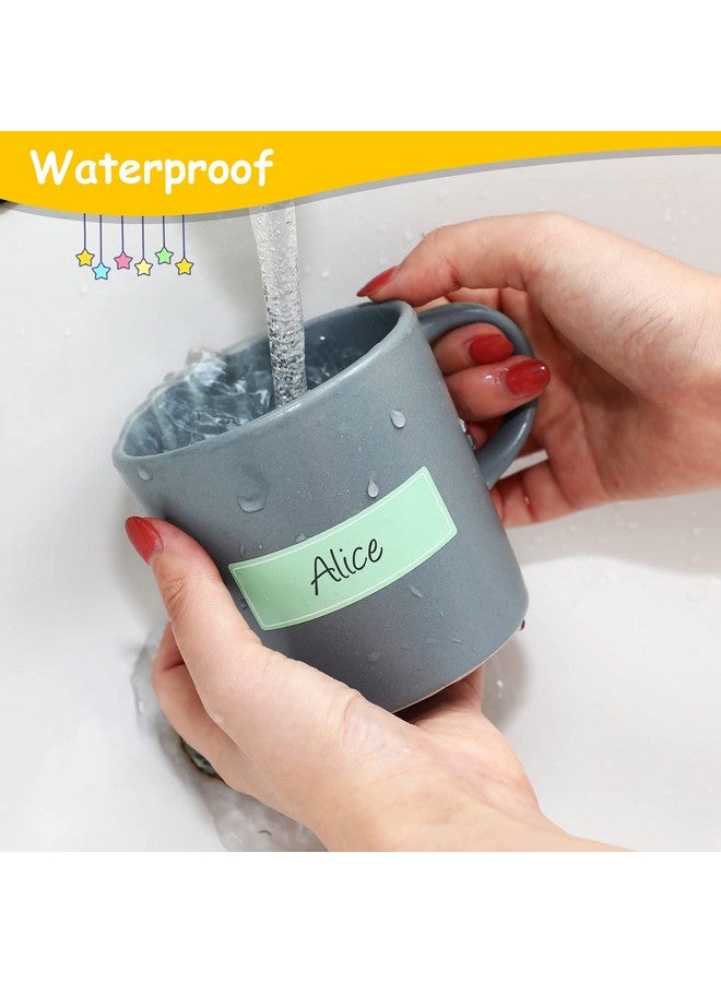 تشينكو 300 قطعة من ملصقات الزجاجات المقاومة للماء مع قلم تحديد أسود بألوان وأحجام متنوعة وملصقات قابلة للإزالة وملصقات الحضانة للأطفال وملصقات الإزالة للبرطمانات وحاويات الطعام (بأسلوب ماكرون) - Image 4