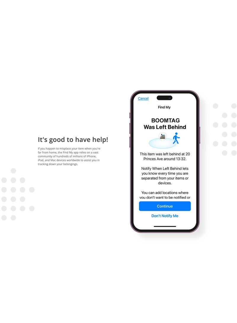 Boompods Boomtag Rechargeable Bluetooth Tracker Tag - Ocean Plastic Smart Tracking Device for Pet, Luggage, Compatible with Apple Find My App, Wallet and Key Finder (Ocean Blue) - Image 2