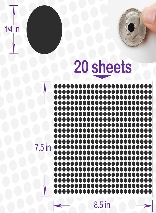 YSHIHE Black Round Circle Dot Stickers, 1/4 inch, 10000 PCS, Mini Tiny Colored Coding Labels for Office and Classroom - Image 2