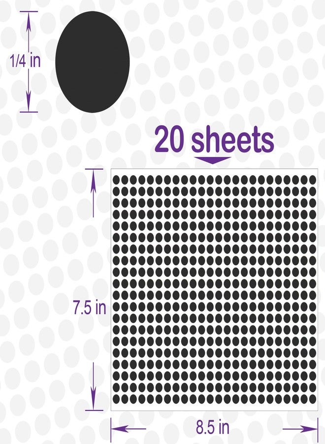 YSHIHE Black Round Circle Dot Stickers, 1/4 inch, 10000 PCS, Mini Tiny Colored Coding Labels for Office and Classroom - Image 4