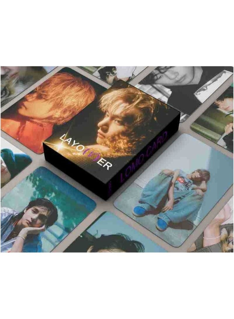Bts Member V Photo Card Kim Taehyung Solo Album LAYOVER Lomo Card 55Pcs - Image 1