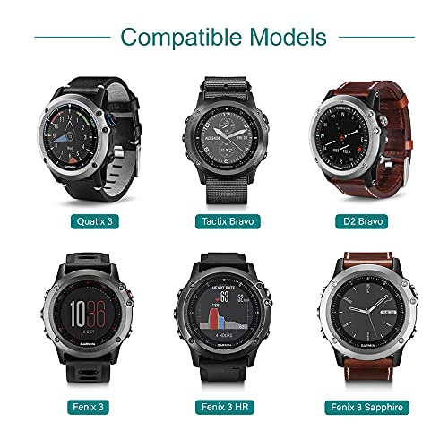TUSITA Charger Compatible with Garmin Fenix 3, Fenix 3 Sapphire, Fenix 3 HR, Quatix 3, Tactix Bravo，D2 Bravo - 1M, Smart Watch Accessories - Image 2