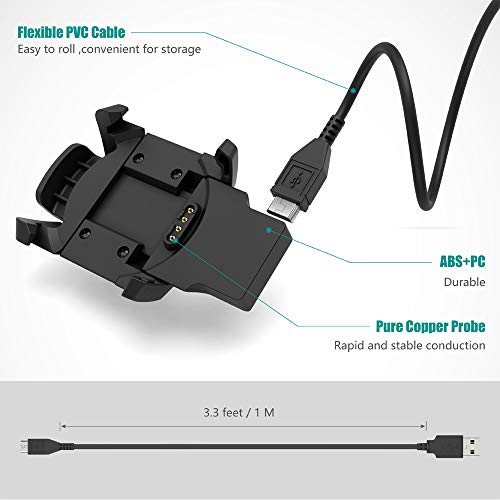 TUSITA Charger Compatible with Garmin Fenix 3, Fenix 3 Sapphire, Fenix 3 HR, Quatix 3, Tactix Bravo，D2 Bravo - 1M, Smart Watch Accessories - Image 4