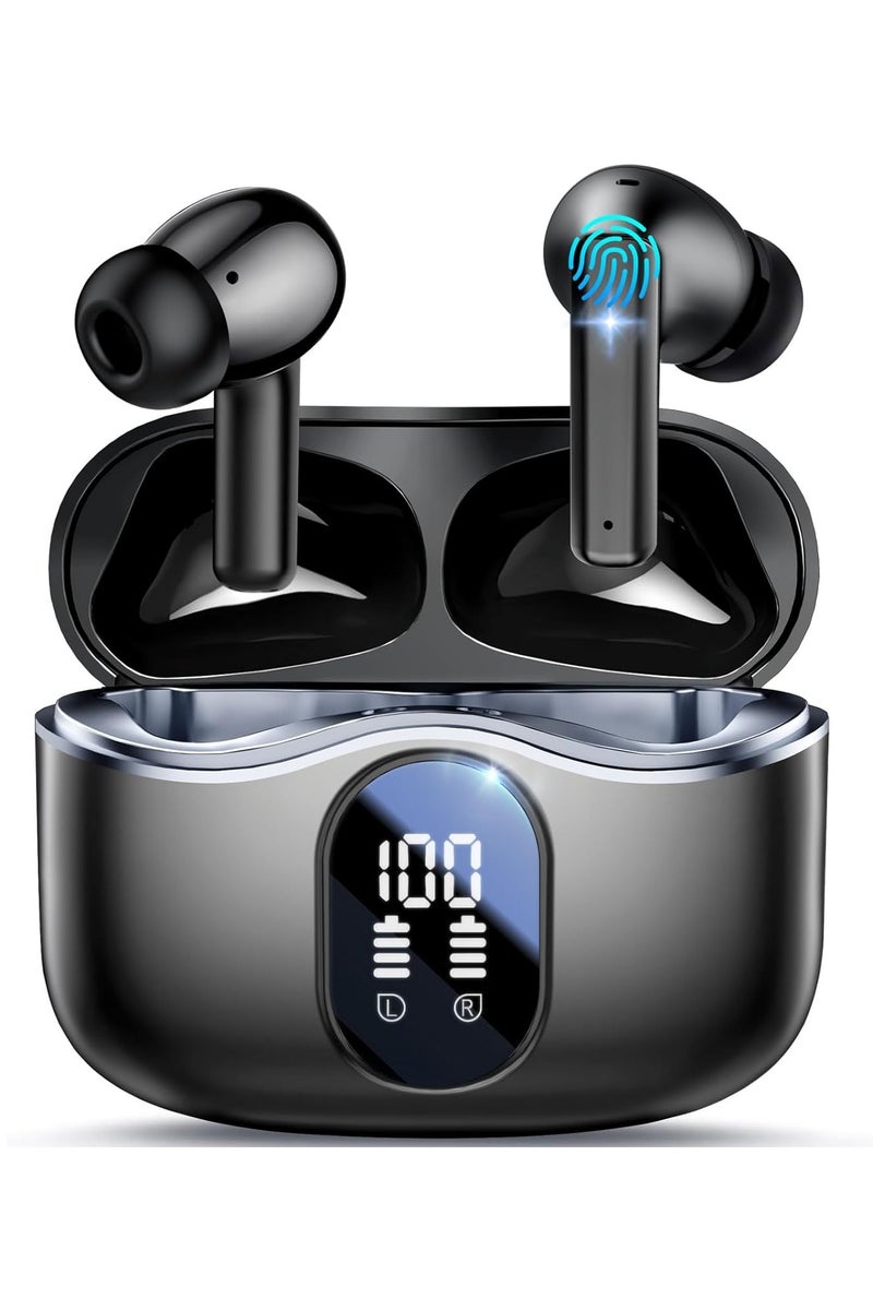 True Wireless Earbuds Bluetooth Earphones with Active Noise Cancellation Headphones Wireless 4 Mic Clear Calls in Ear Buds 40H Led Display, Multipoint Connect, Deep Bass Earbuds, ANC Waterproof - Image 1