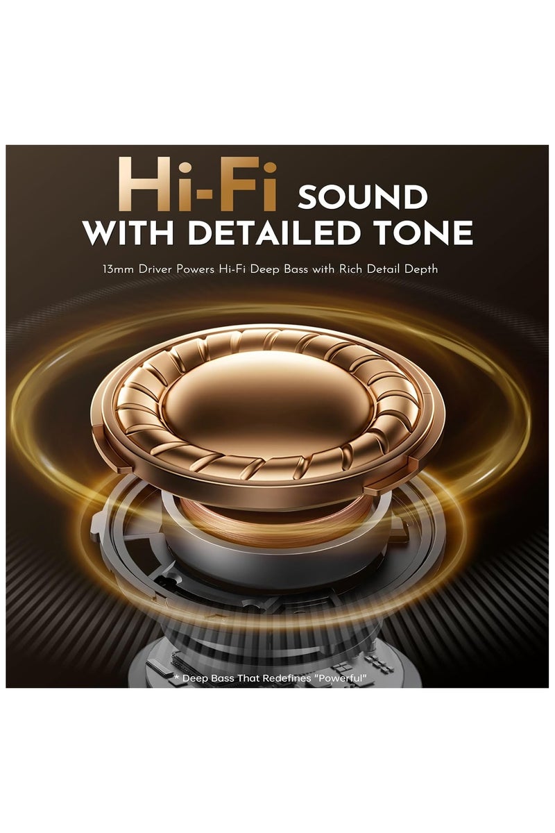 True Wireless Earbuds Bluetooth Earphones with Active Noise Cancellation Headphones Wireless 4 Mic Clear Calls in Ear Buds 40H Led Display, Multipoint Connect, Deep Bass Earbuds, ANC Waterproof - Image 3