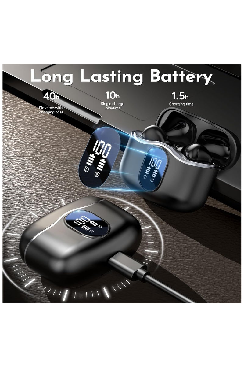 True Wireless Earbuds Bluetooth Earphones with Active Noise Cancellation Headphones Wireless 4 Mic Clear Calls in Ear Buds 40H Led Display, Multipoint Connect, Deep Bass Earbuds, ANC Waterproof - Image 4