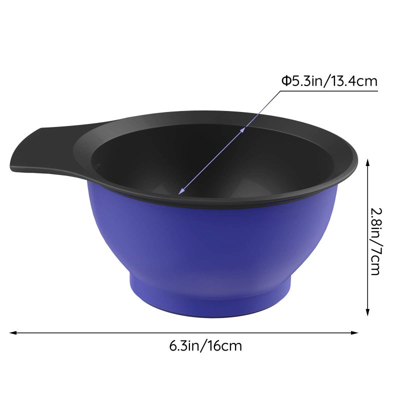 Segbeauty Hair Color Mixing Bowl, Salon Pro DIY Hair Dye Hair Coloring Plastic Bowl for Barbershop Hairdressers, Sturdy Hair Tint Cup for Ombre Hair Long Hair Short Hair Human Hair - Royal Blue - Image 5