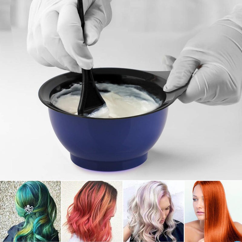 Segbeauty Hair Color Mixing Bowl, Salon Pro DIY Hair Dye Hair Coloring Plastic Bowl for Barbershop Hairdressers, Sturdy Hair Tint Cup for Ombre Hair Long Hair Short Hair Human Hair - Royal Blue - Image 2